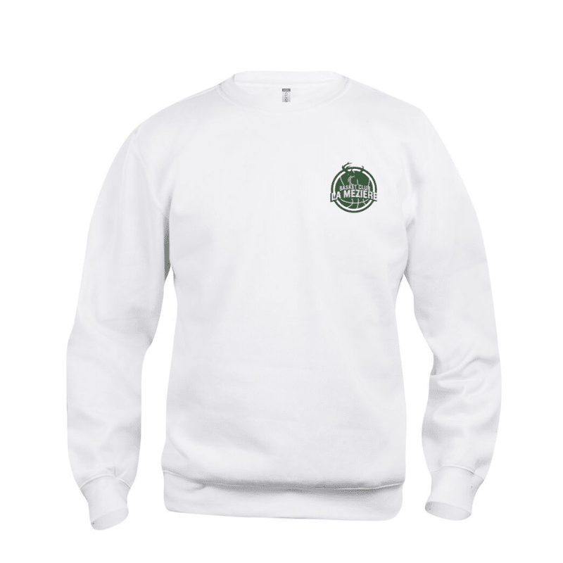 Sweat Col Rond BCLM Blanc – Mon Espace Club, un service fourni par REF SPORTS PONTIVY